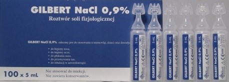 SÓL FIZJOLOGICZNA GILBERT 0,9% NaCl 5ml X 6 SZTUK Kod producenta G208768