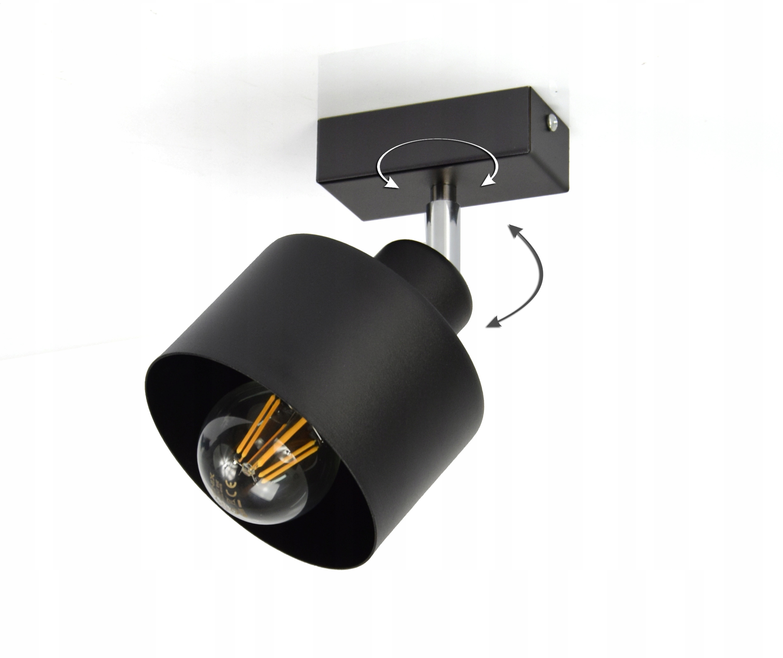 LAMPA SUFITOWA PLAFON ŻYRANDOL LOFT EDISON LED Zasilanie sieciowe