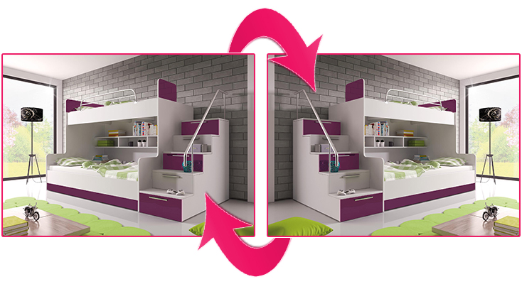 Łóżko piętrowe RAJ 2 + stelaże + materace Marka inna