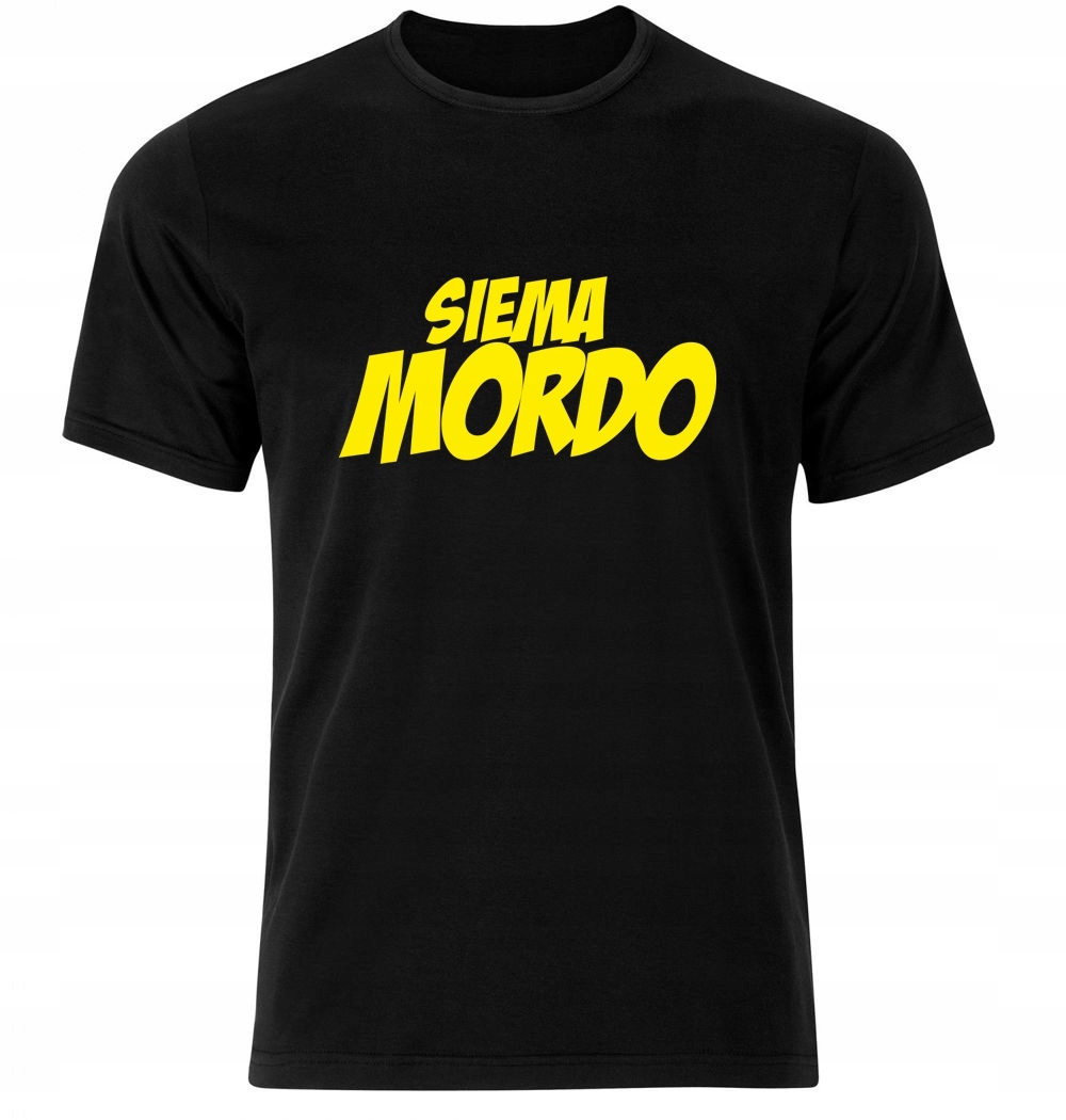 Koszulka t-shirt męski S&amp;S SIEMA MORDO czarny 7447849038 - Allegro.pl