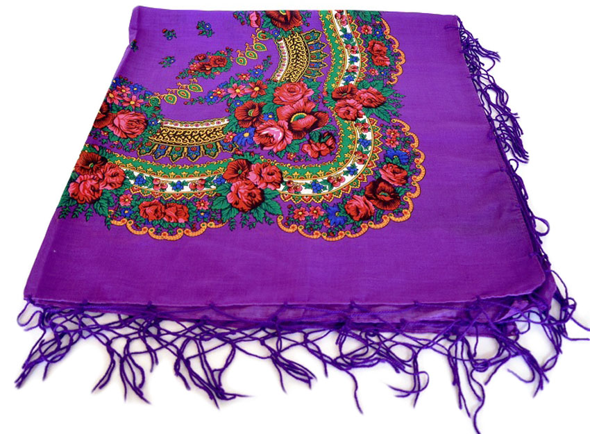 

Chusta Góralska Ludowa Apaszka Szal Folk 125x125cm