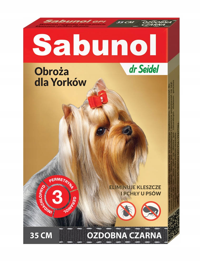 

Sabunol obroża złota kleszcze pchły 35cm dla York