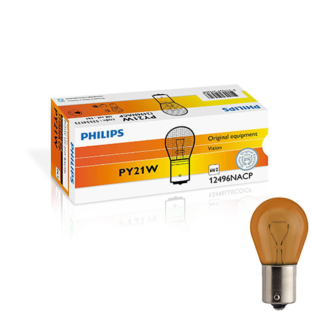 

Philips Zarowka 12V 21W BAU15S Pomaranczowa 12496N