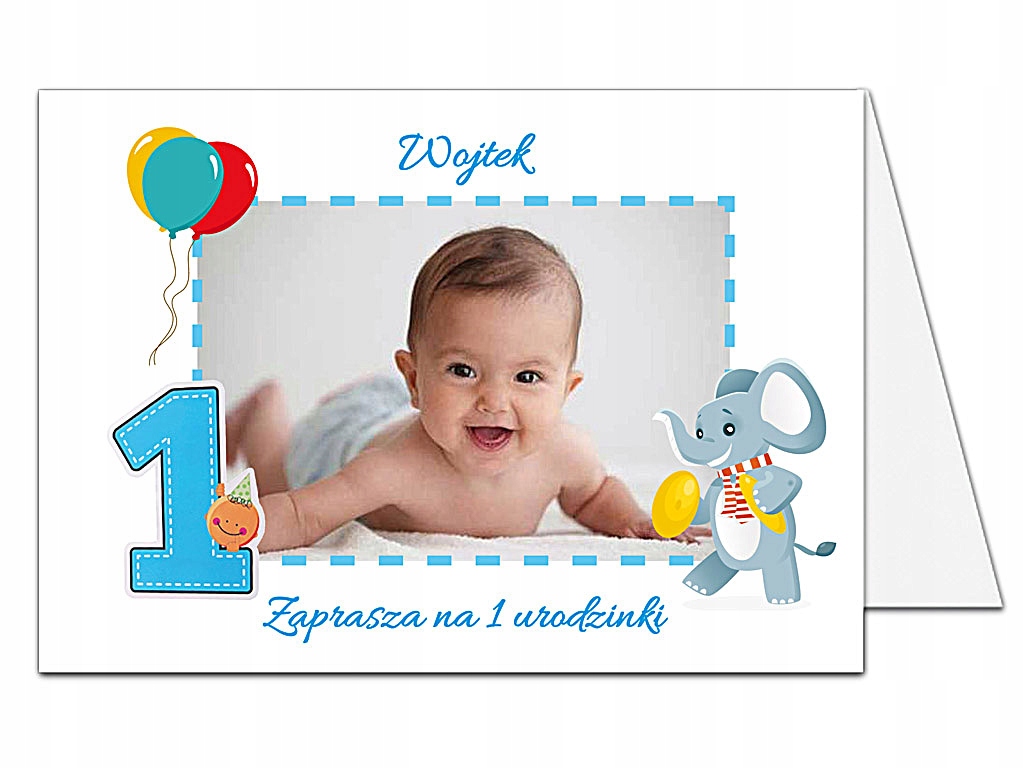 Приглашения на день рождения Годовалому с фото ребенка