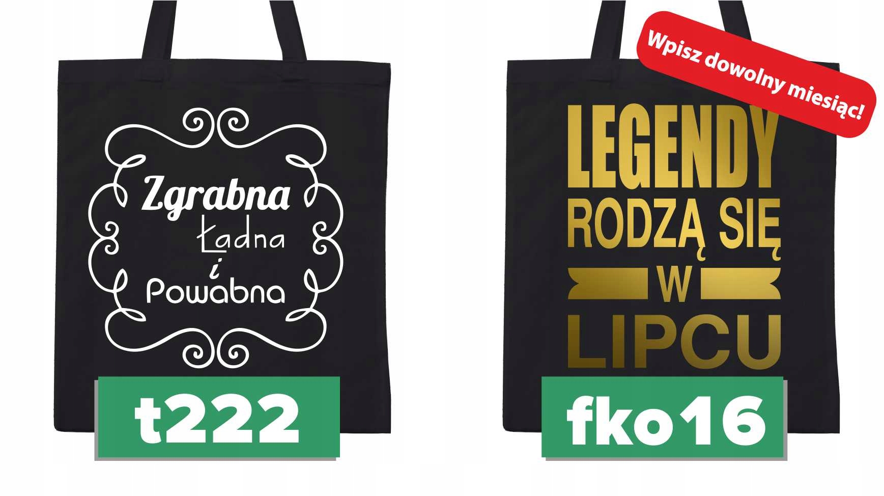 TORBA CZARNA Z ZAMKIEM DZIEŃ KOBIET PREZENT EKO Płeć uniseks