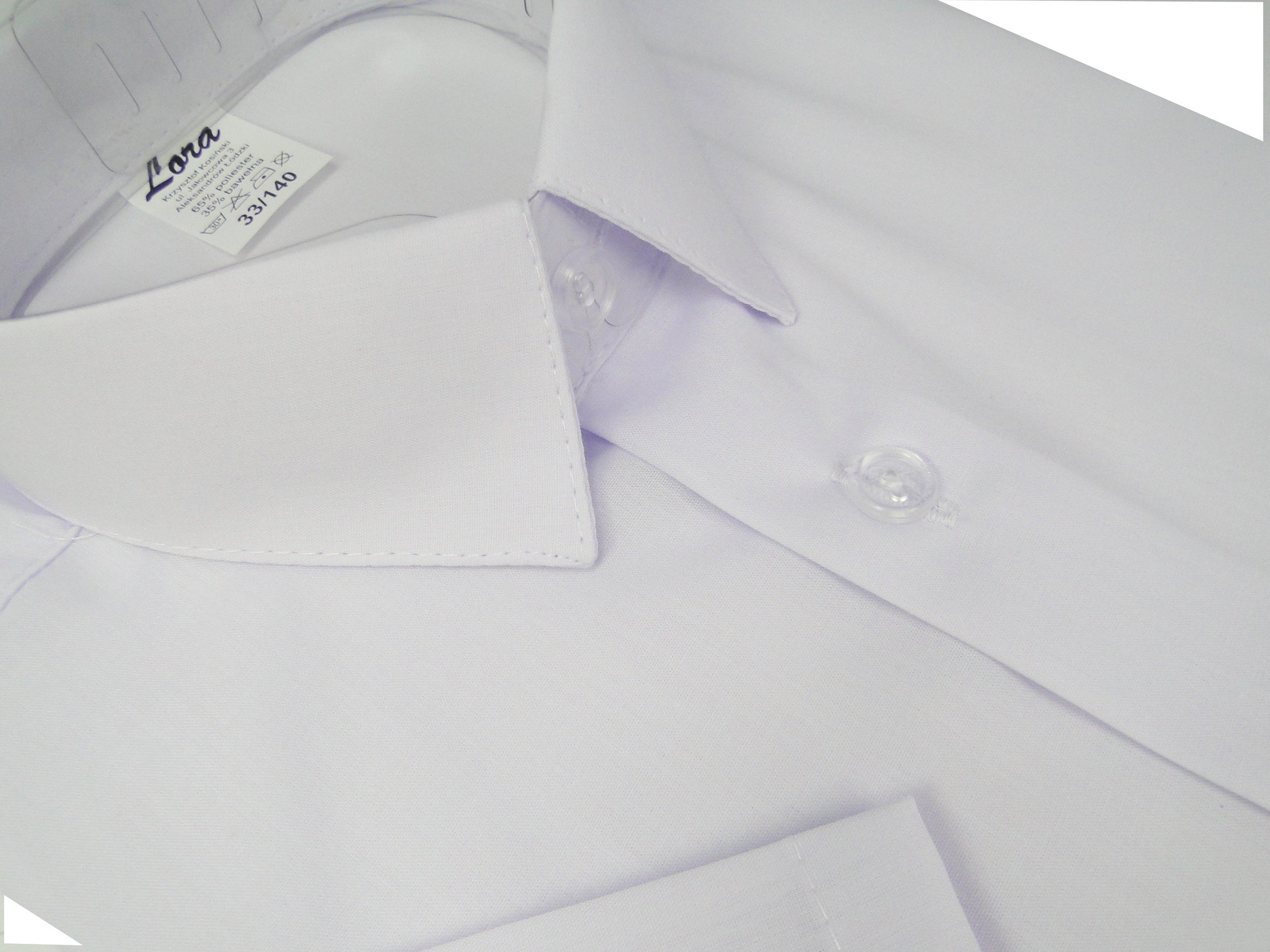 Koszula chłopięca wizytowa biała krótki rękaw 146 Rękaw krótki rękaw