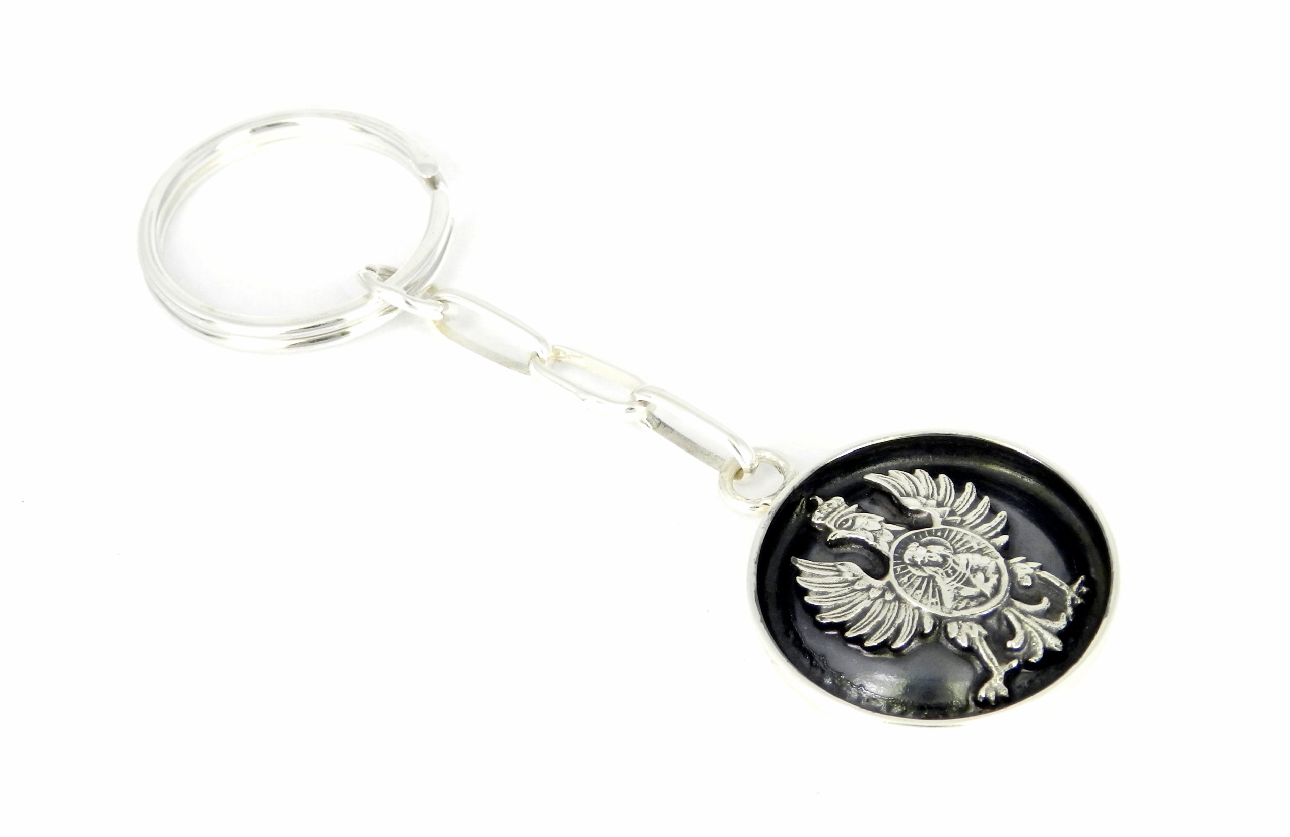 Přívěsek Na Klíče stříbrný orel Matka Boží Ostrobramská