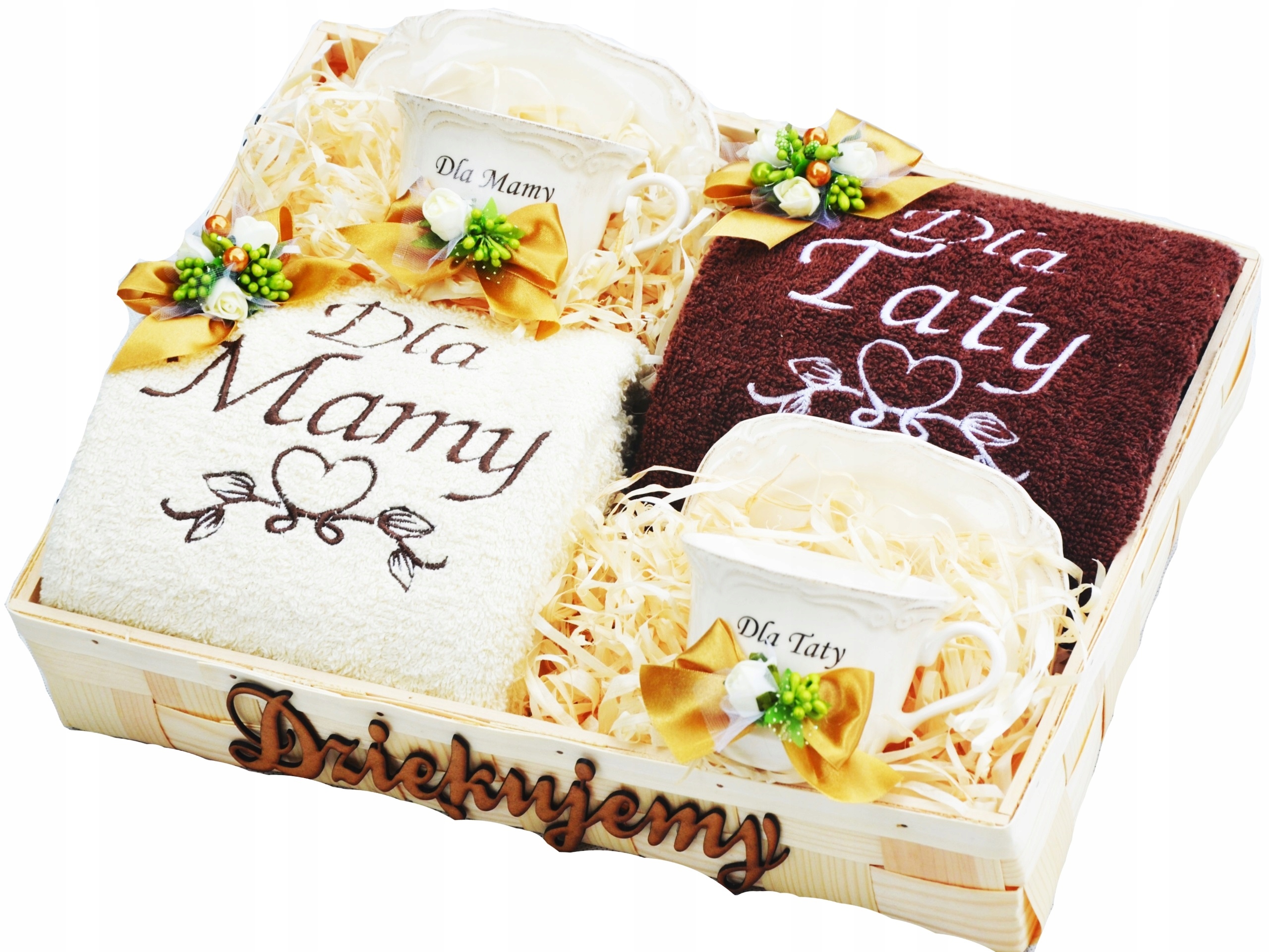 Podziękowania Dla Rodziców Ręczniki Haft Filiżanki