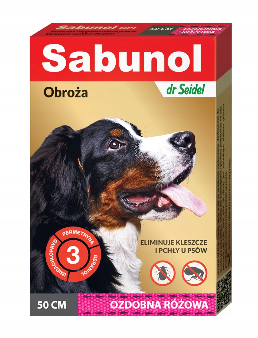 

Sabunol obroża różowa kleszcze pchły 50 cm