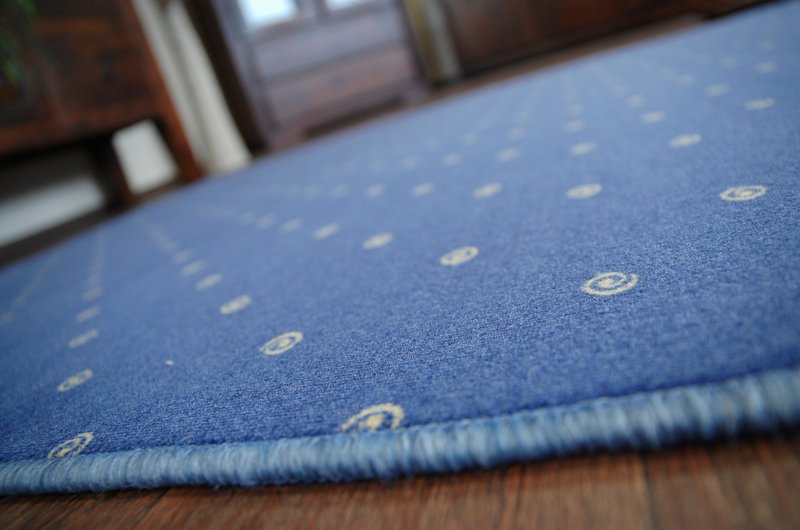 DYWAN 80x280 CHIC niebieski KROPKI GROSZKI #EE346 Rodzaj saxon