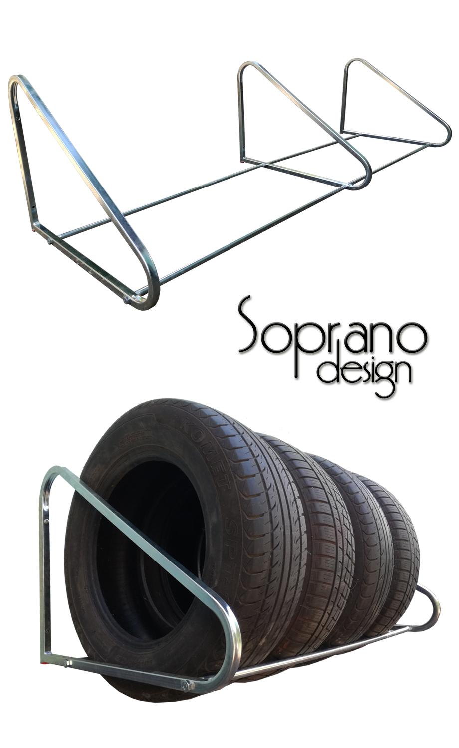 WIESZAK STOJAK PÓŁKA NA 8 OPON OCYNKOWANY ZOBACZ Marka Sidem