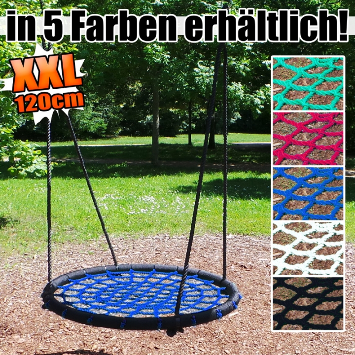 HUŚTAWKA BOCIANIE GNIAZDO XXL 120cm liny 18mm Rodzaj bocianie gniazdo