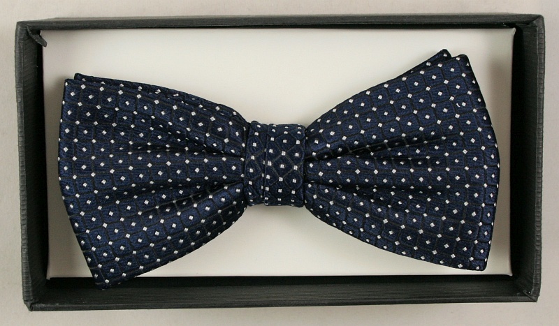 Modna mucha z poszetką - Alties Wzór dominujący groszki