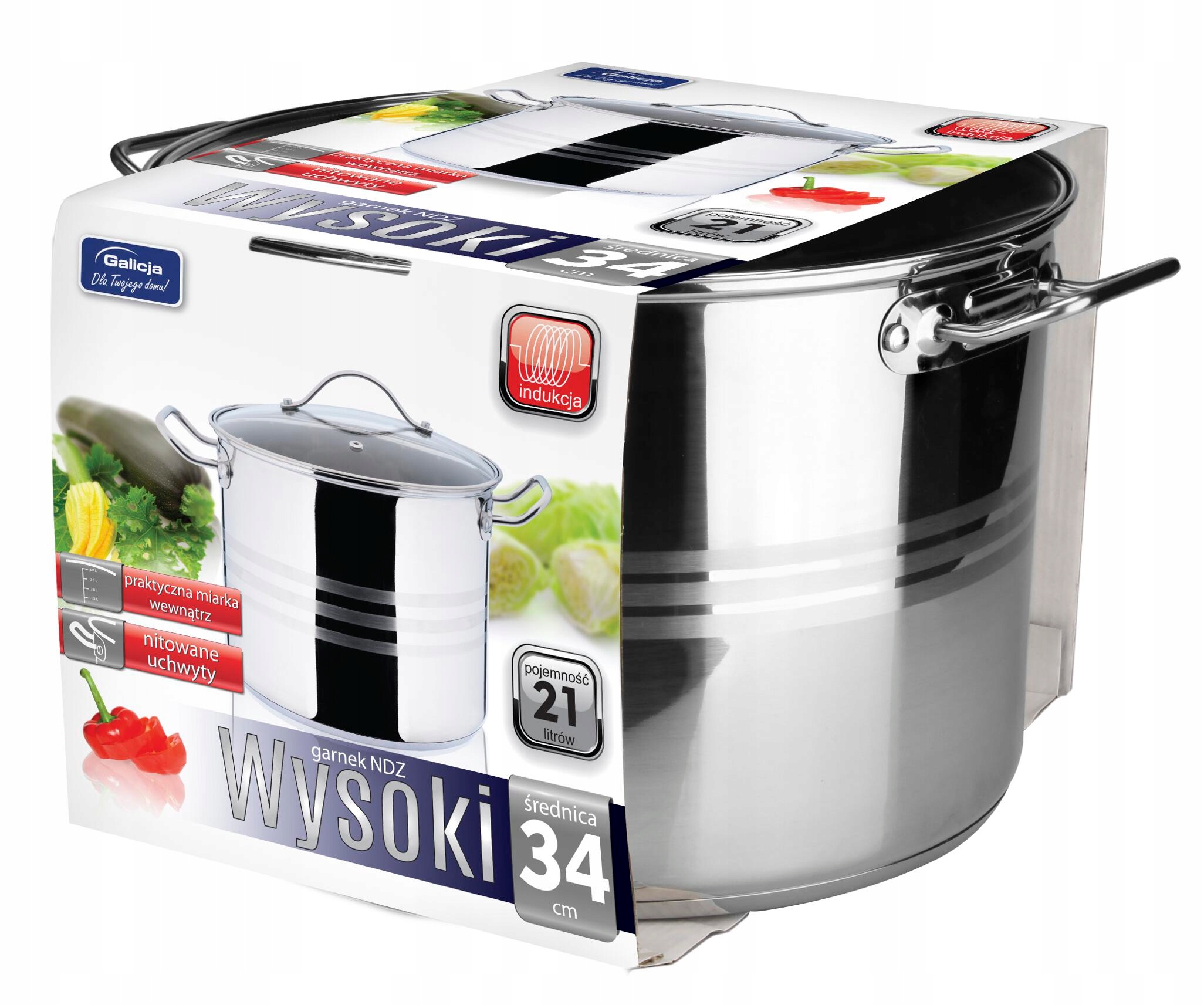 Garnek tradycyjny Galicja WYSOKI 21 l Marka Galicja