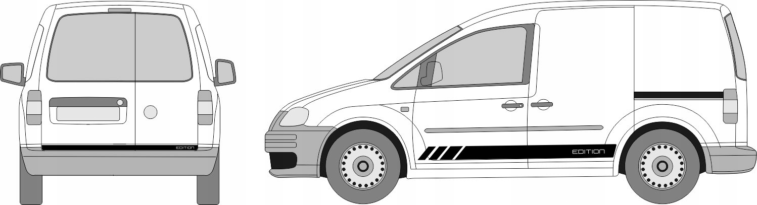 Naklejki VW Caddy Edition FOLIA DLUGOLETNIA Weight with packaging 5 kg