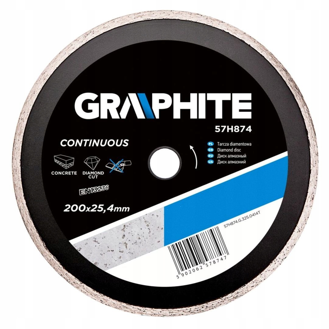 

Tarcza Diamentowa Pełna 200mm Graphite 57H874