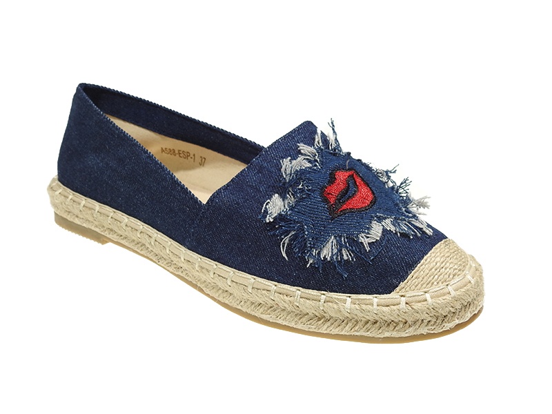 ESPADRYLE DAMSKIE A588 D.Blue r.37 Długość wkładki 23.5 cm