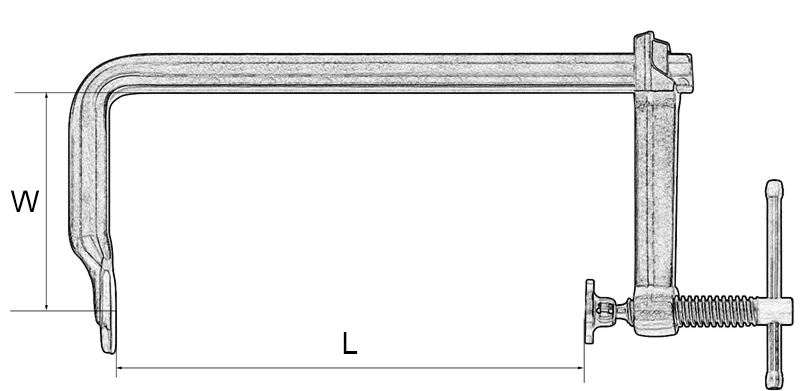 ŚCISK ŚLUSARSKI 500x140 KUTY F STALOWY STOLARSKI SPAWALNICZY ZACISK Marka REX