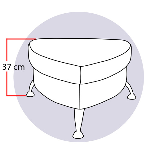 Pufa trójkątna TRÓJKĄT na nóżkach tkanina Casablanca plusz pluszowa Marka inna