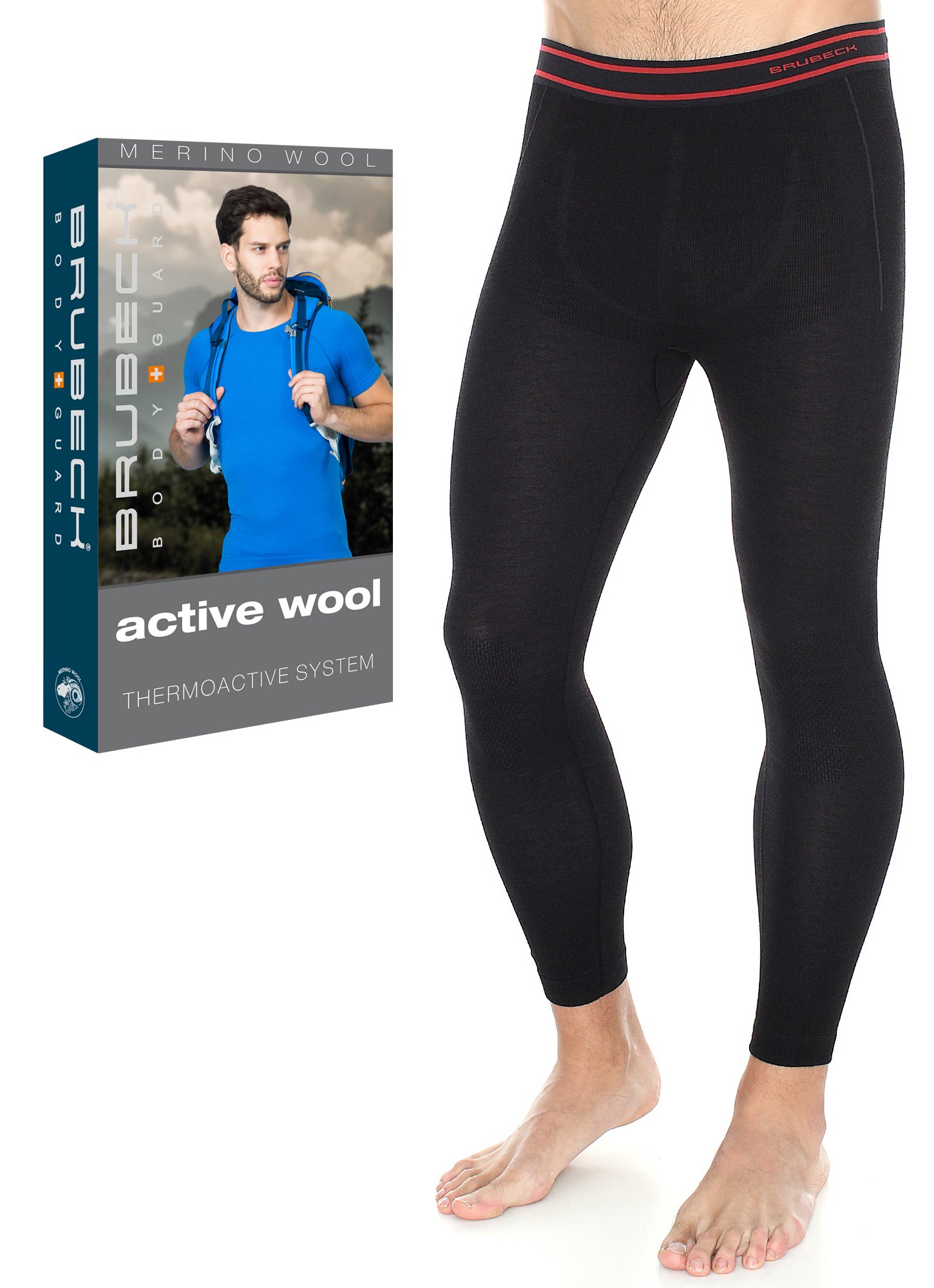 

Brubeck Wełniane getry Merino Active Wool Czarne M