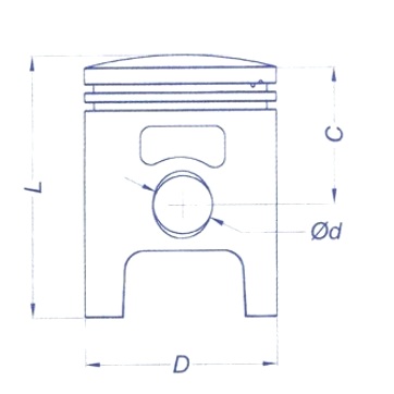TŁOK APRILIA MX RS MZ RX TUONO RED ROSE 125 53,99 Numer katalogowy części 01.7203.E