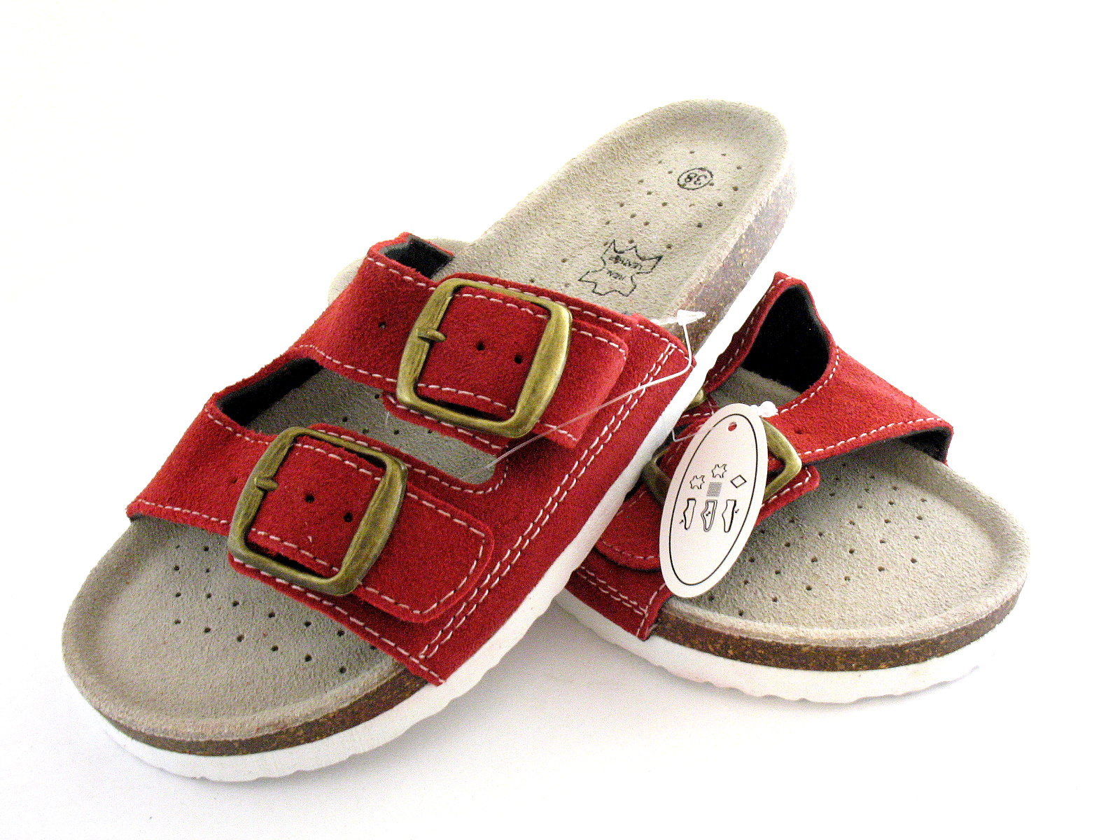 PROFILOWANE klapki DAMSKIE obuwie SKÓRZANE BIO 37 Model klapki profilowane