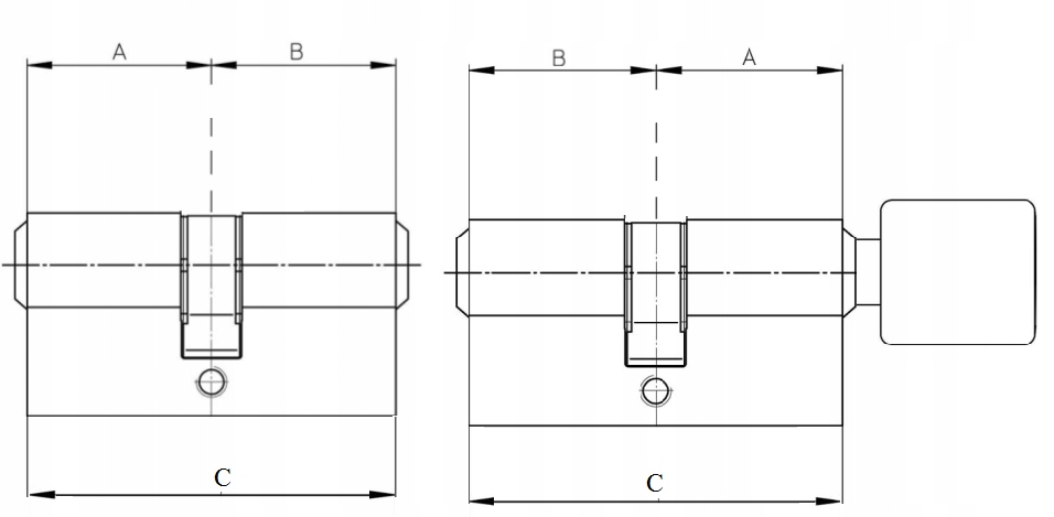 Kpl wkładek E6 40/40 + 40/40G kl. B nikiel Łucznik Rodzaj zamka wkładka do zamka