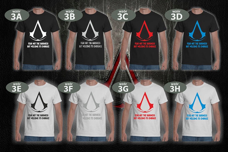 KOSZULKA T-SHIRT ASSASSIN'S CREED ASASYN TEKST L Rozmiar L