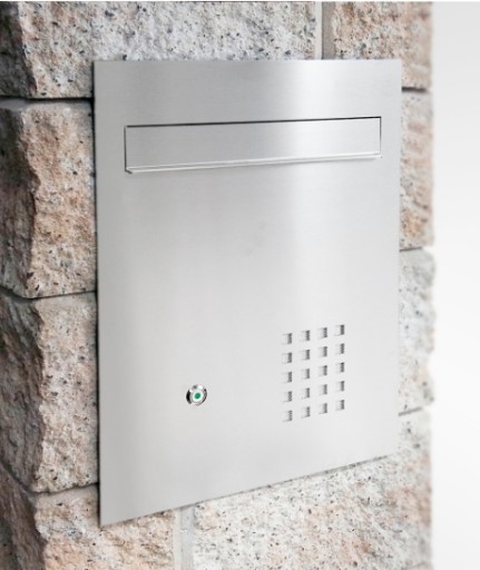 SKRZYNKA listy z DOMOFONEM numer nierdzewna19,5cm Marka inna