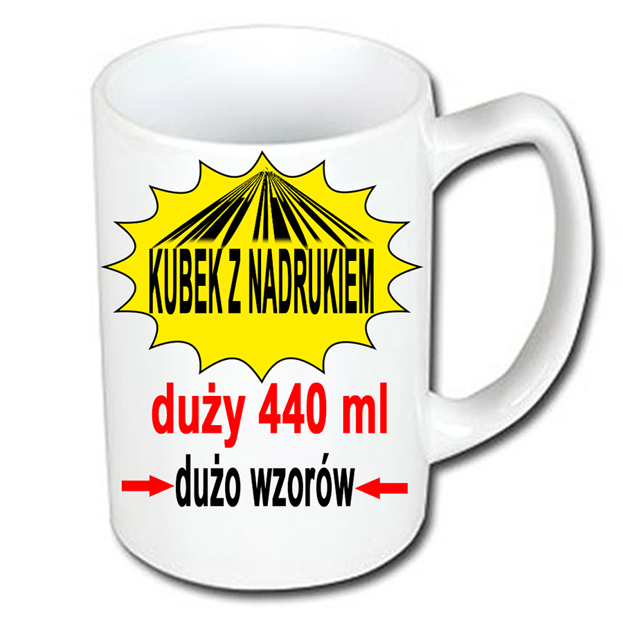 

kubek z nadrukiem zdjęcie Duży 440 ml