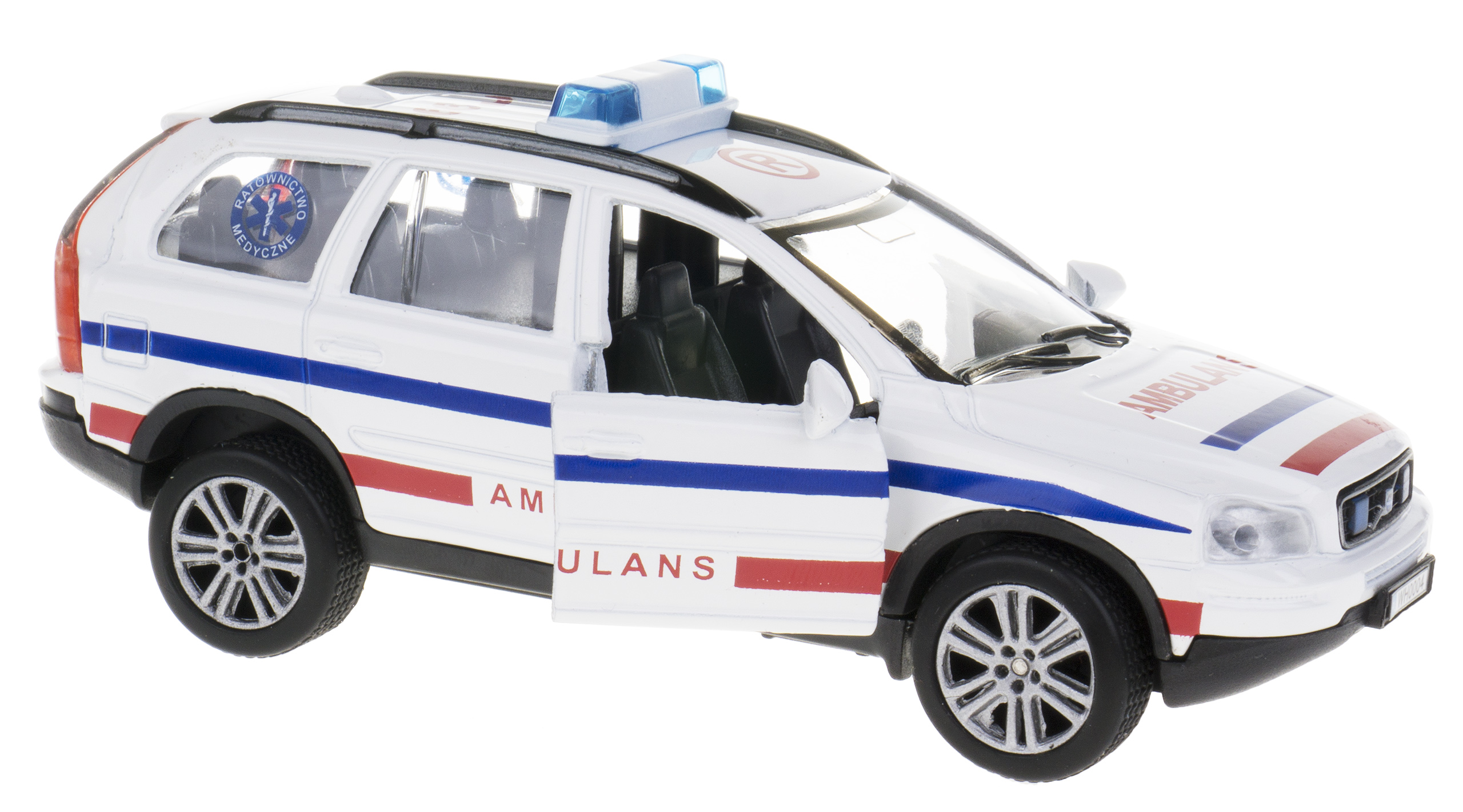 KARETKA POGOTOWIE AMBULANS VOLVO ŚWIATŁO DŹWIĘK Marka Hipo