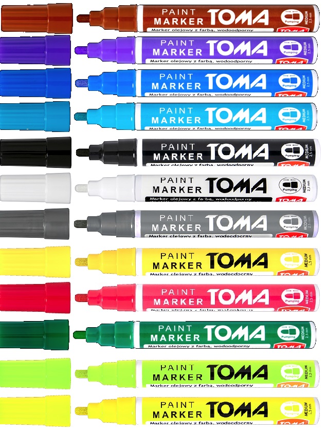 

Marker Olejowy z Farbą Olejny Pisak Biały 2,5mm
