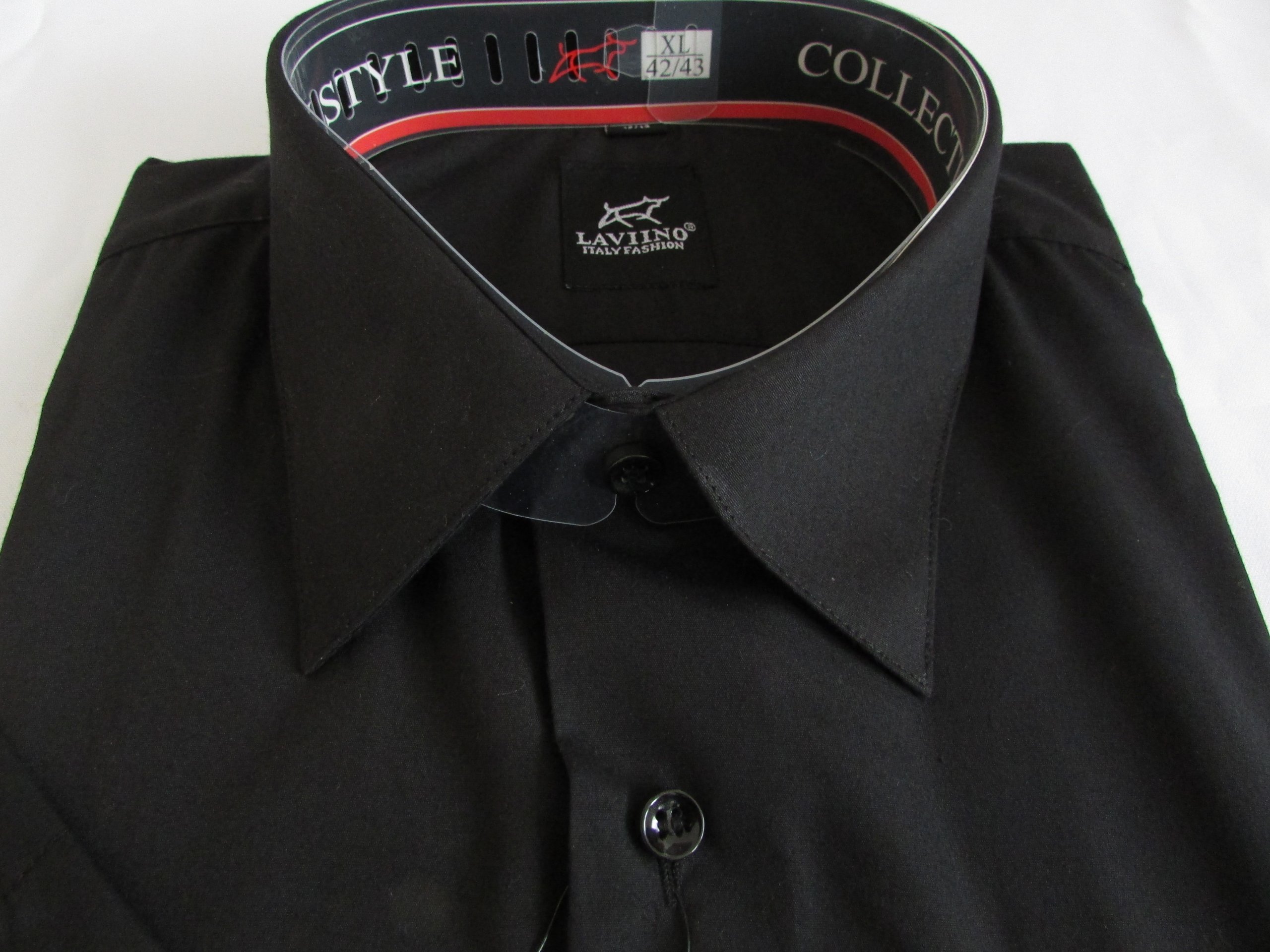 KLASYCZNA CZARNA KOSZULA MĘSKA krótki rękaw 46/47 Rozmiar 2XL/3XL