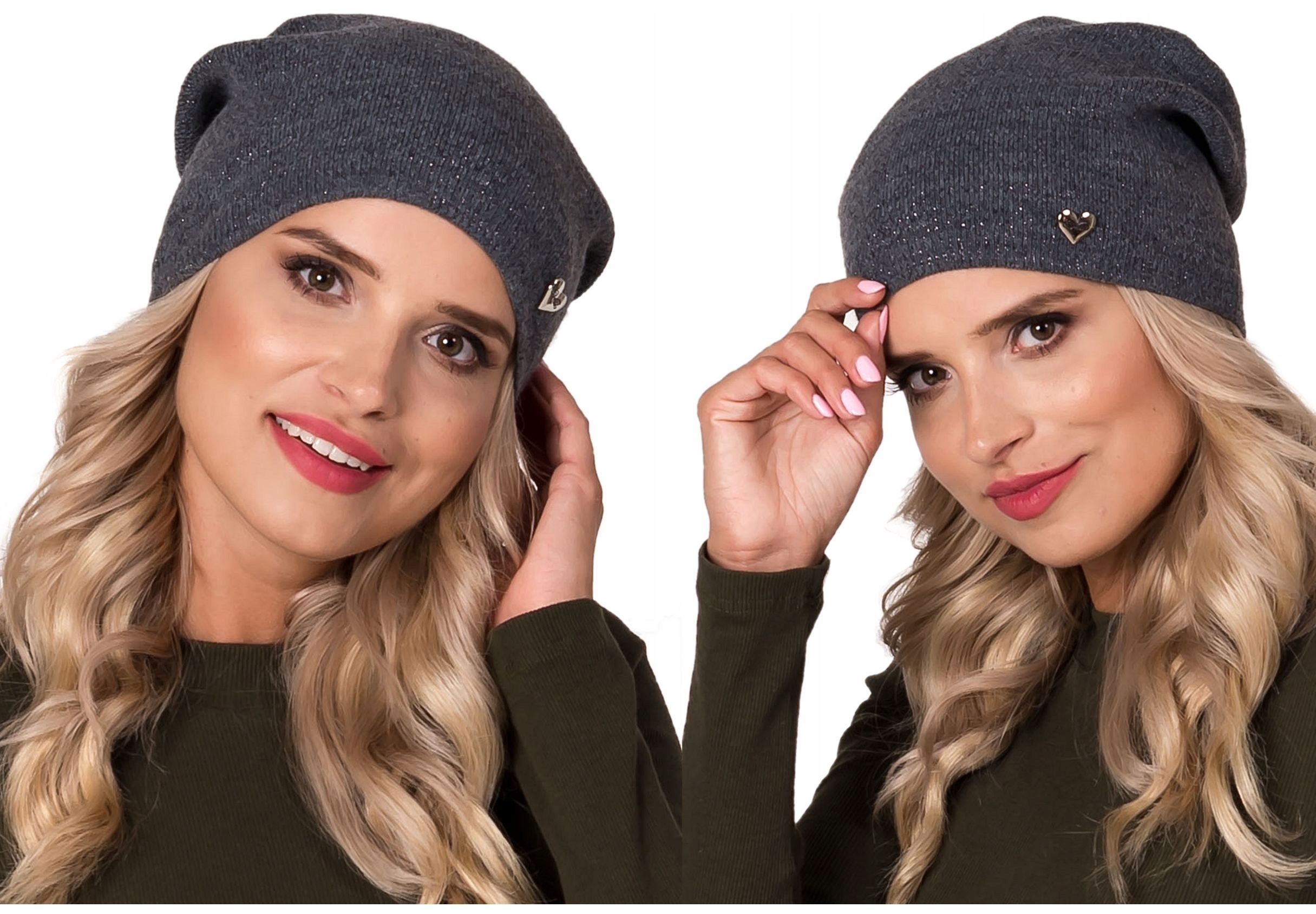 

Polska Czapka beanie z nicią Silver V2