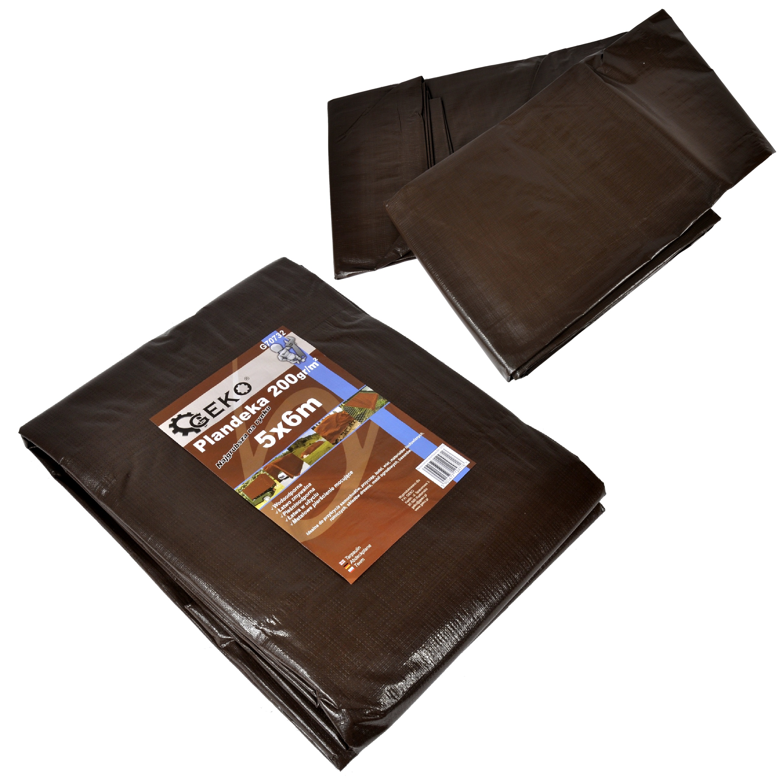 

Plandeka 10x12m Brązowa Gruba Jakość 200g