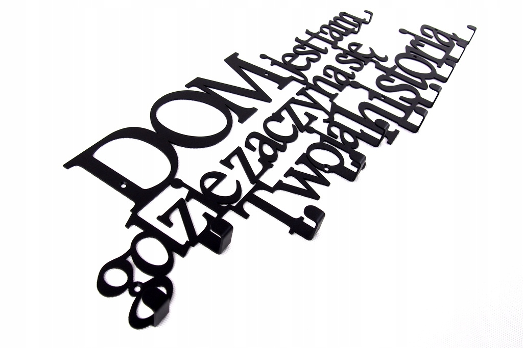 Nástěnný věšák na oblečení 2 klíče, polská věta