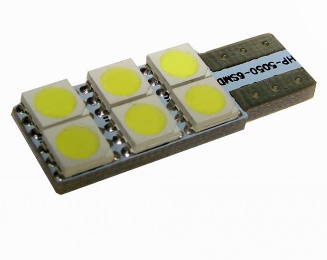 

Żarówka 6 Led 5050 T10 W5W 12V boczna (2033)