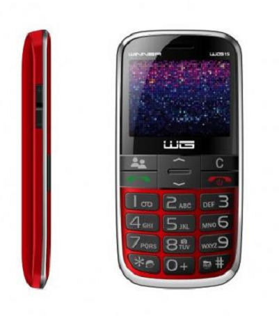 WG15 telefon dla seniora BABCI DZIECKA LOKALIZATOR Kolor czerwony