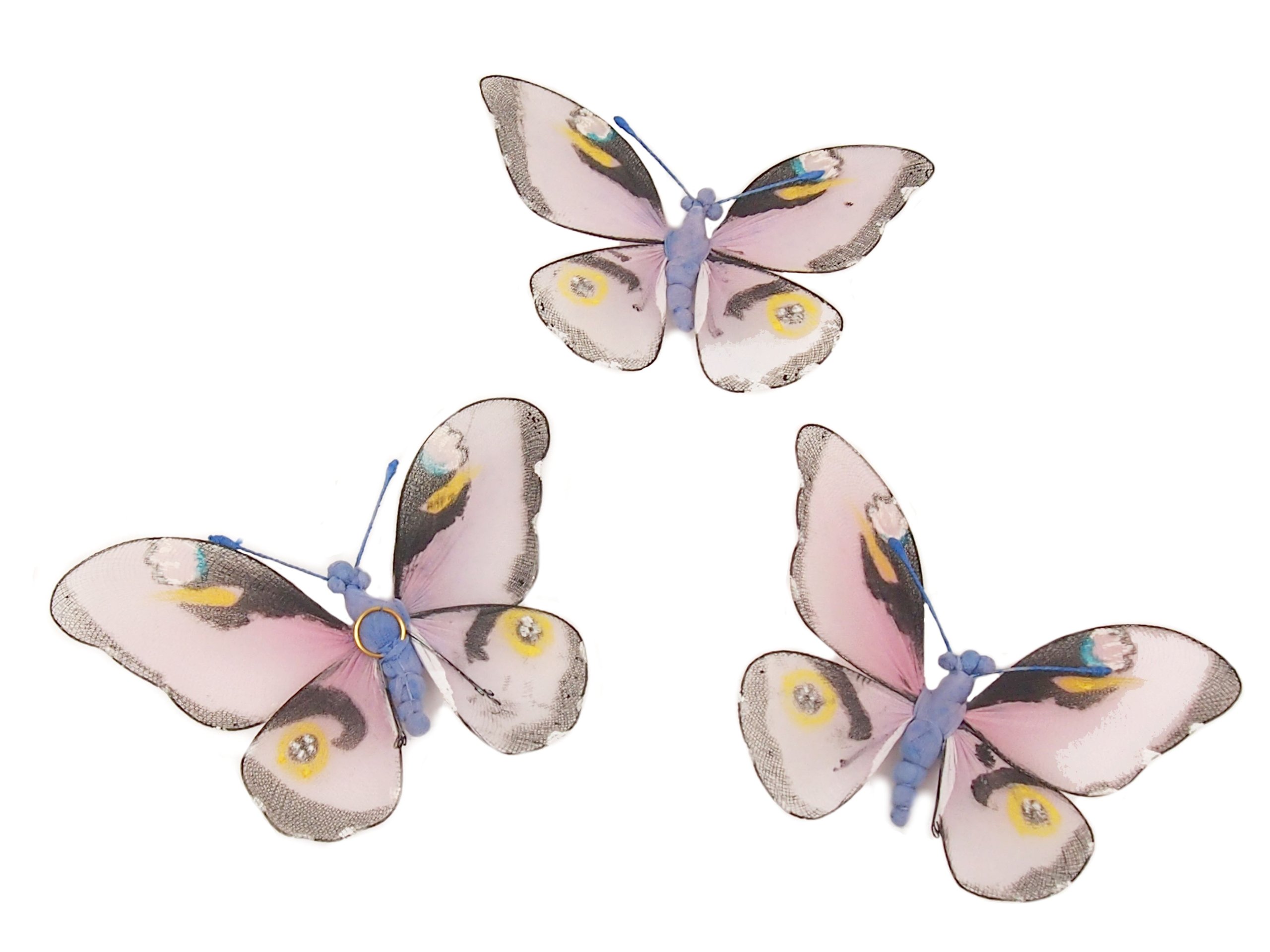 

fioletowy Motyl Motylek Dekoracja na firankę 16 cm