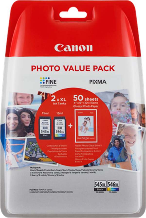2x org. Canon PG545XL+CL546XL CMYK TS205 TS305