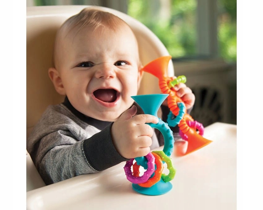 BOBO PRZYSSAWKA niebieska GRZECHOTKA silikonowa Marka inna