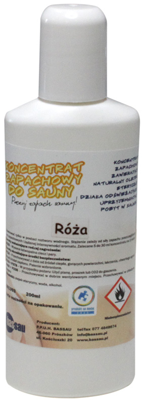 Koncentrat Zapachowy Do Sauny Róża 200ml BASSAU Zapach Olejek Aromat