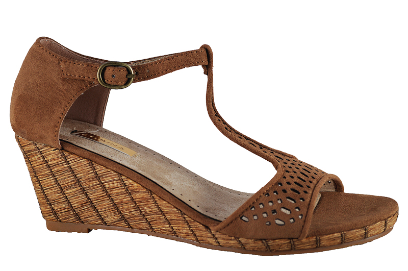 

Corina Hiszpańskie Sandały Ażurowe 6393 Camel R-38