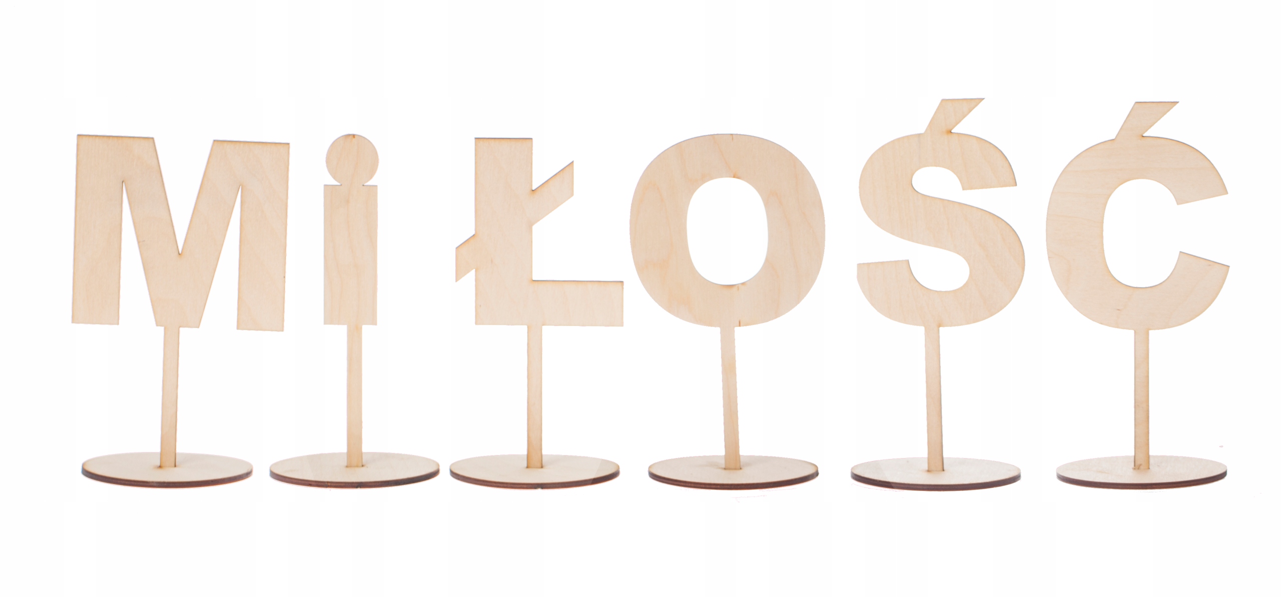 

napis Miłość na stół wesele ślub litery G9