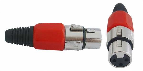 

Gniazdo Xlr mikrofonowe 3pina kabel CZERWONE(0721)