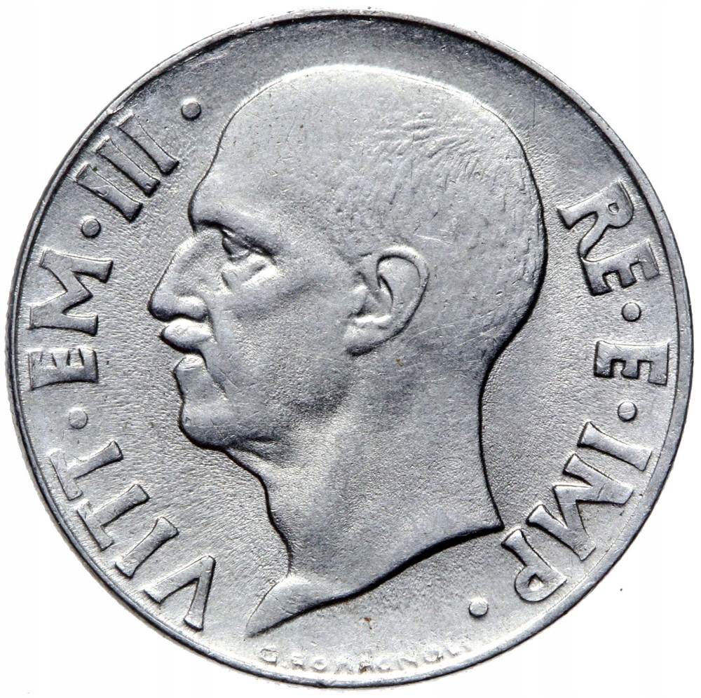 Włochy - Wiktor Emanuel III - moneta 20 Centesimi 1940 XVIII NIEMAGNETYCZNA