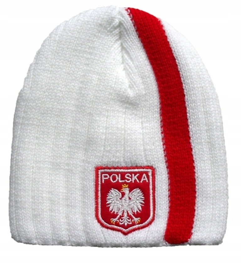 Czapka zimowa zimówka kibica Polska gruby splot wzór G14
