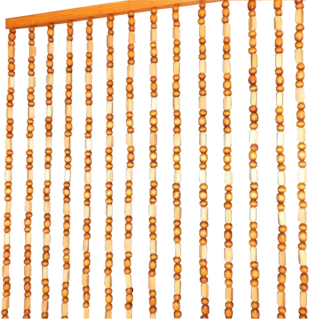 ZASŁONA KOTARA DREWNIANA KORALIKI NA DRZWI -90cm- Marka Polska