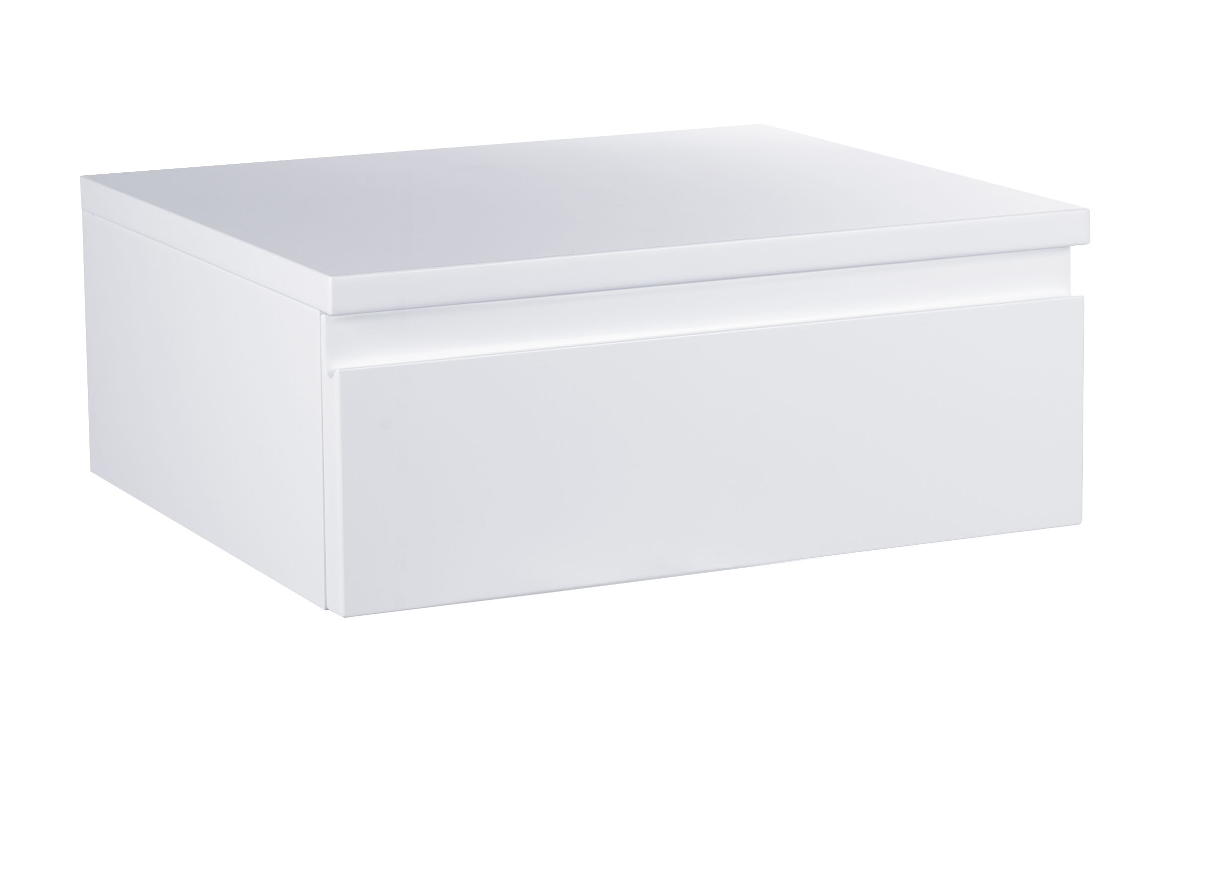 Stolik Szafka Nocna Biała wisząca nadchwyt 35 cm Wysokość mebla 16 cm