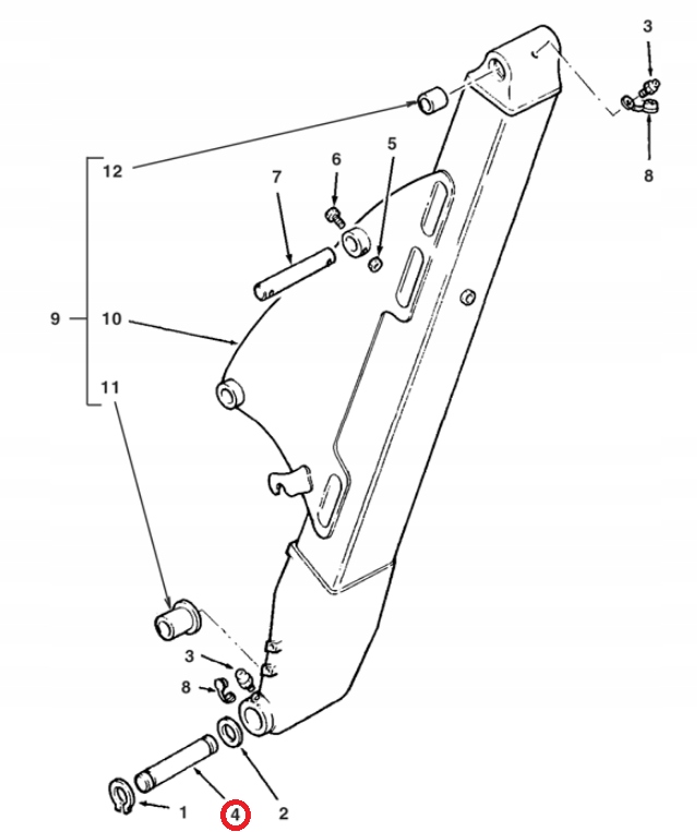 SWORZEN LYZKI TYLNEJ TEREX 760 860 960 3522698M2 Part number 3522698M2